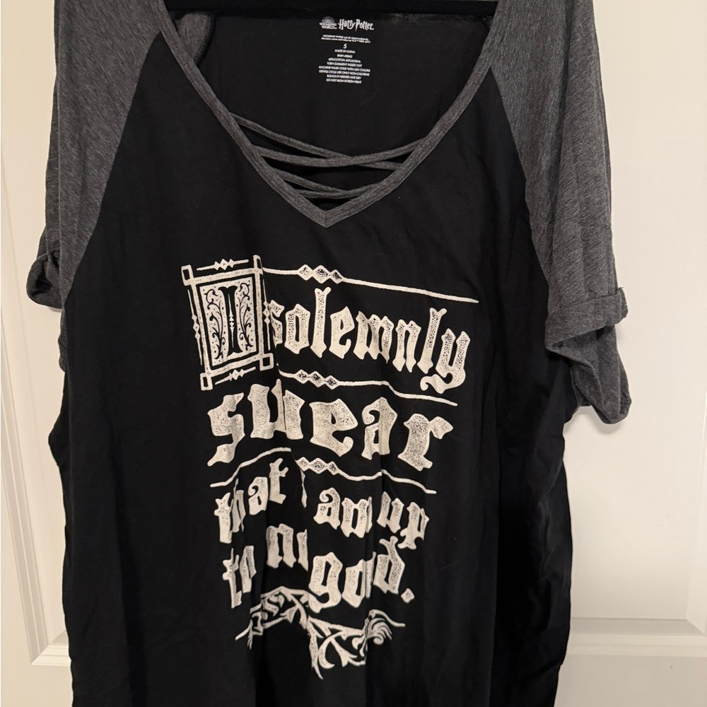 Torrid Warner Bros. Black and White Harry Potter Tee